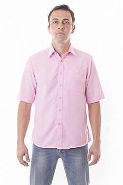 camisa rosa masculina social